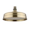 ENKI, R08, 200mm Traditional Fixed Large Shower Head Antique Brass,