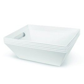 Cestas blancas de 8 x 10 pulgadas para regalos vacías | Cesta rectangular pequeña | San Valentín, Navidad, boda, dama de honor, almacenamiento, exhibición | Cesta de regalo de vino | Regalo para impresionar - Upper Midland