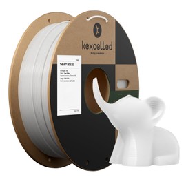 kexcelled PETG Filament 1.75mm,Transparent White PETG 3D Printer Filament 1kg Spool (2.2lbs), Upgrade Stronger Toughness Printing Consumables, Dimensional Accuracy +/-0.03mm,Fit Most FDM Printer