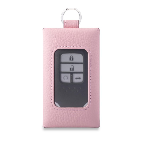 COGURE COSKC Smart Key Case, Genuine Leather, with Window, Carabiner
