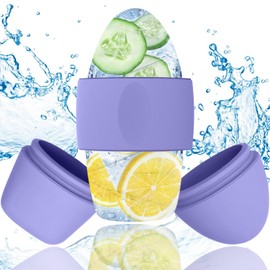 Luckyrao Ice Roller for Face and Eye Massager for Face, Eyes and Neck Naturally Conditioning and Skin Care,De-Puff Eye Bags,Reduce Migraine Pain,Reusable Massage Silicone Ice Mold (Purple)