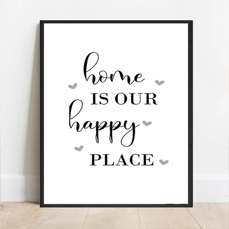 Herfair Pictures Living Room Posters Set of 2 Black and