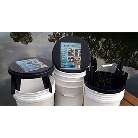The Original Bucket Stool for 3.5 Gallon and 5 Gallon Buckets Used for Fishing Chair, Camping Lid, Gardening Seat, Hunting, Tailgating, and Cleaning (1 Pack)