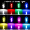 LECART High Brightness Wireless Led Strobe Lights 8 Colors Led