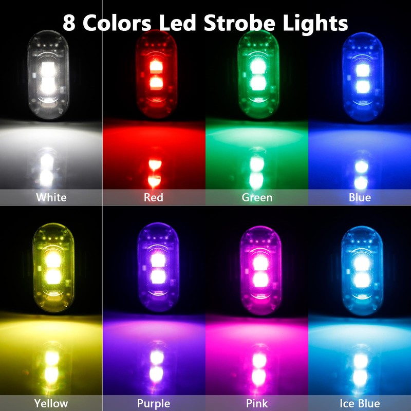 LECART High Brightness Wireless Led Strobe Lights 8 Colors Led