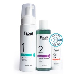 Faceit Kit Antiacné 3 Pasos – Limpia, Trata y Protege | Reduce Granos y Espinillas