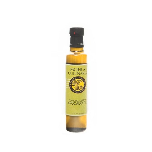 Pacifica Culinaria COLD PRESSED Extra Virgin Avocado Oil Made in USA 8.5 fl oz (250ml)Bottle (Coastal Lemon Avocado Oil)