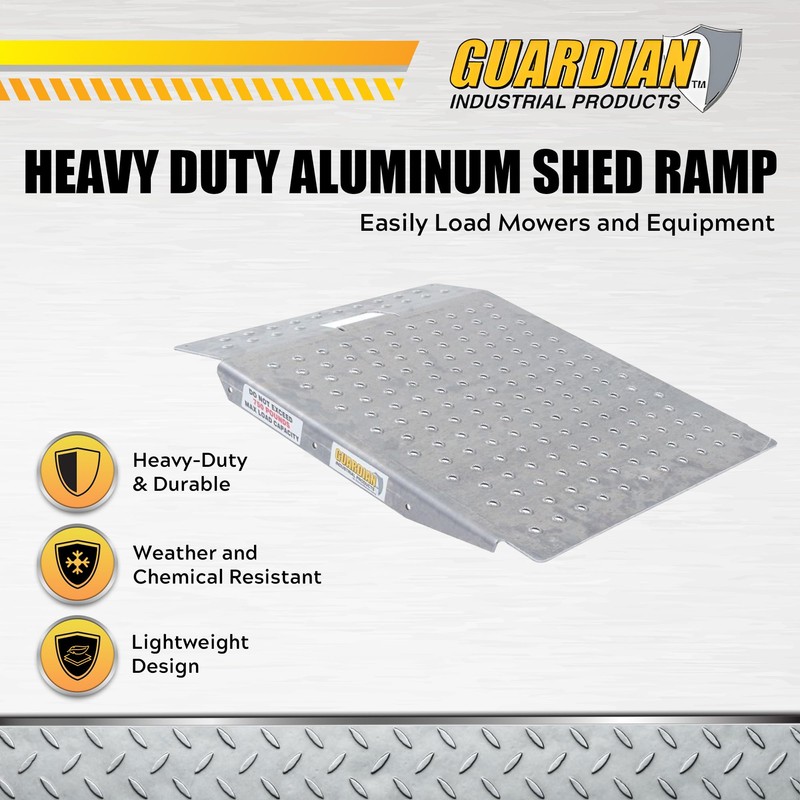 Guardian Aluminum Shed Storage Ramp - Lawnmower ATV Golf Cart