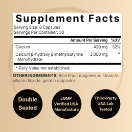 NatureBell 2 Pack of HMB 3,000mg Per Serving | 600 Capsules, 3X Triple Strength HMB Beta-Hydroxy Beta-Methylbutyrate Supplement – Lean Muscle Mass & Recovery Support