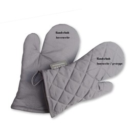 Ross - Barbecue / Oven Glove - Grey - 100% Cotton - Pack of 1