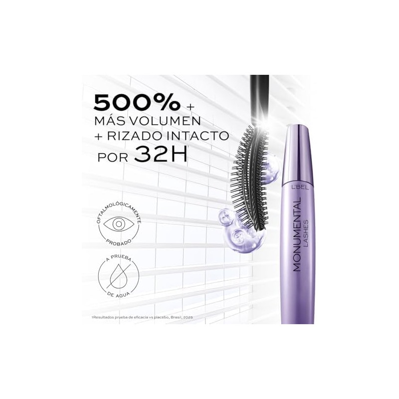 L’BEL Máscara de Pestañas Monumental Lashes – 500% Más Volumen,