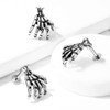 PiercedOff 316L Surgical Steel Labret with Skull Hand - Length