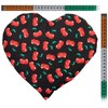 Grain cushion heart approx. 30 x 25 cm cherry black