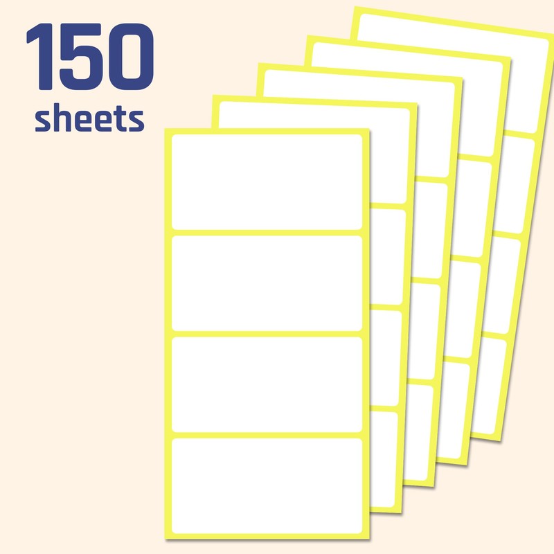 100 x 50 mm, 600 Pack, Matte White Sticky Labels