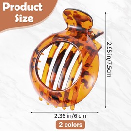 KFHENSOMR 2Pcs Small Hair Clip for Thin Hair Non-slip Flat Hairs Claw Catch Jaw Clamp Resilient Spring Action Ideal for Everyday Accessory Clamps Hairs Accessories for Women