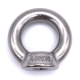 Pack of 5 M10 Ring Nuts V4A [V4A / V2A Selectable M6 M8 M10 M12 | INOX V4A A4 AISI 316 V2A A2 AISI 304 Stainless Steel Similar to DIN 582 (M10, V4A)
