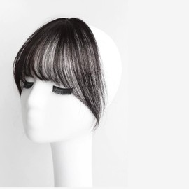 Bangs Wig, Hair Extension, Bangs Part Wig, Women's, Hair Extension, Realistic, Natural, Cute, Fashionable, Popular, Lightweight, Cute, Hair Accessory, Hair Arrangement (Light Black)