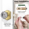 MAXECURITY 1 Pack Glass Door Knob, Rosette Shaped Crystal Door