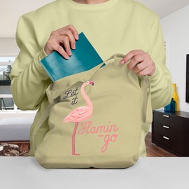 Flamingo Tote Bag Shoulder Bag - Reusable Shopping Bag for Women - Flamin-Go-PLEM