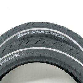 2 x BY-101 Tyres 12 Inch 12 x 2.0 | ETRTO 50-203 | 1 mm Puncture Protection & Reflective Strips Beyond Allround Blanket Coat Bicycle Children's Bicycle