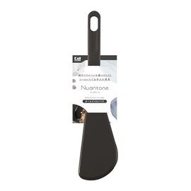 Kai KAI DE6317 Spatula, Scratch Resistant, All Nylon, One Piece Mold, Nuatone, Charcoal, Black, Dishwasher Safe, Made in Japan