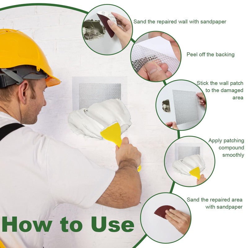OTRANTO Drywall Repair Kit, 11 Pcs Drywall Patch, Dry Wall