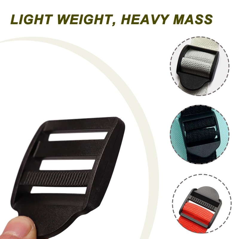 FEZTGVOFA 4 Pcs Ladder Lock Plastic, 25mm Ladderlock Slider Buckle,