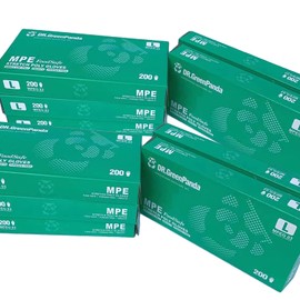 Dr.GreenPanda (Large 4000pcs Blue MPE Gloves PE Disposable Bulk Food Safe Latex & Powder Free Texture Smooth Touch For Light Work Extra Multipurpose