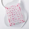 1 Sheets Pink Bow Nail Stickers for Nail Art Self