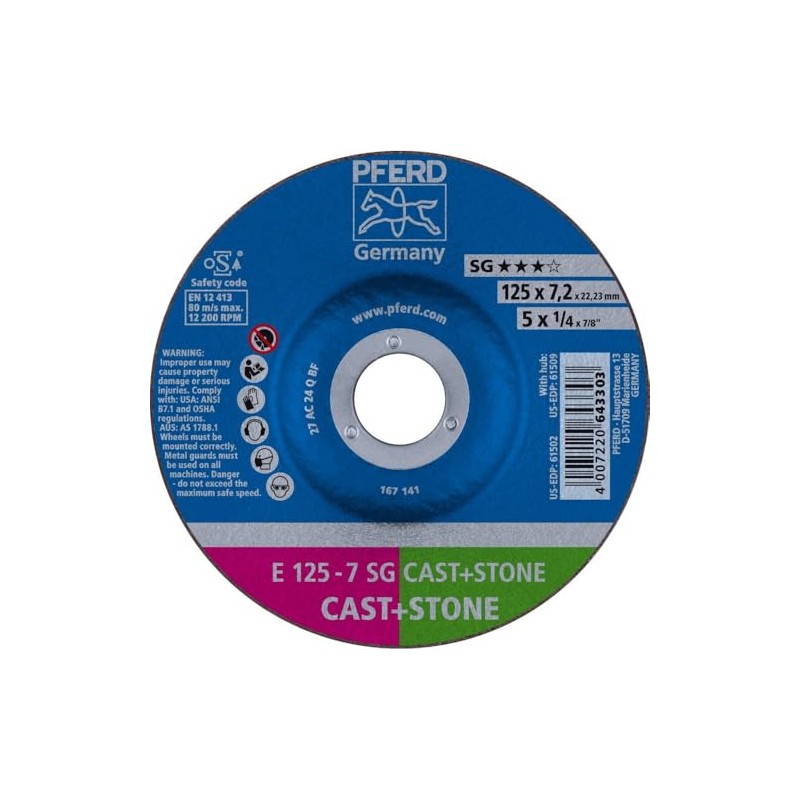 PFERD Roughing Disc E, Pack of 2, 125 x 7.2