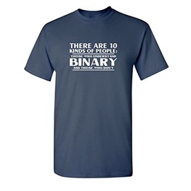 People Understand Binary Humor Sarcasm Funny T Shirt M Navy
