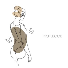 Pose II: Aesthetic minimal design lined journal: A beautiful 120 page blank notebook for mid-century modern or Scandinavian decor