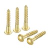 sourcing map Wood Screws M5 x 30mm Slotted Round Head