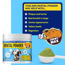 Dog Breath Freshener with Probiotics | Dog Dental Powder | Teeth Cleaning with Valerian Flavor | Suitable for All Breeds | 50 G