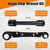 Lanties 4 Pcs Angle Stop Wrench Kit Plumbing Tool, Olive