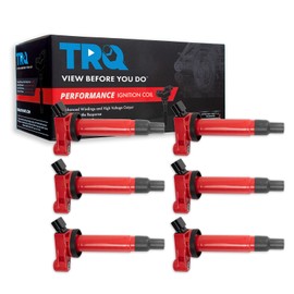 TRQ Ignition Coil Set 6 Piece High Temperature Epoxy Compatible with 99-03 Lexus ES300 RX300 04-06 ES330 RX330 06-08 RX400h 00-04 Toyota Avalon 02-06 Camry 01-08 Highlander 01-06 Sienna 04-08 Solara