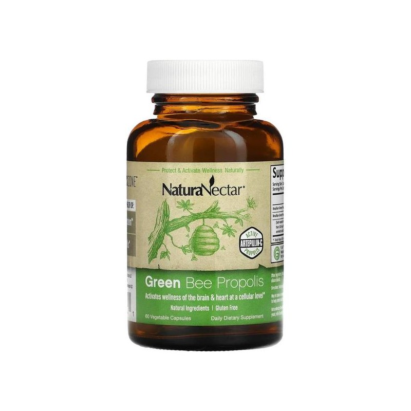 [해외직구] NaturaNectar 네추라넥타 그린비 프로폴리스 60베지캡슐 [Natural Import] NaturaNectar Greenbee