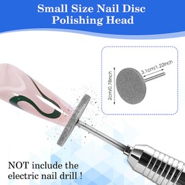 JIEYAO Nail Cutter Bits, 2 Pieces Sanding Disc Manicure with 4 Pieces 20 mm Foot Sandpaper Professional Electric Foot File Hard Skin Pedicure Discs for Acrylic Gel Nails Attachments (#107)