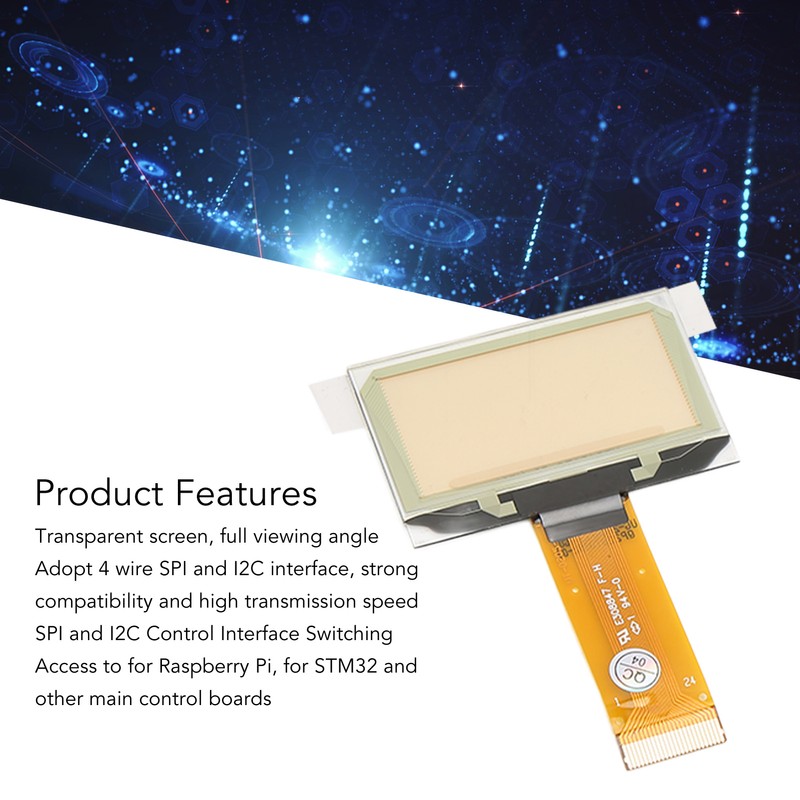 1.51 Inch Screen Module 128x64 Resolution SPI I2C Interface Full