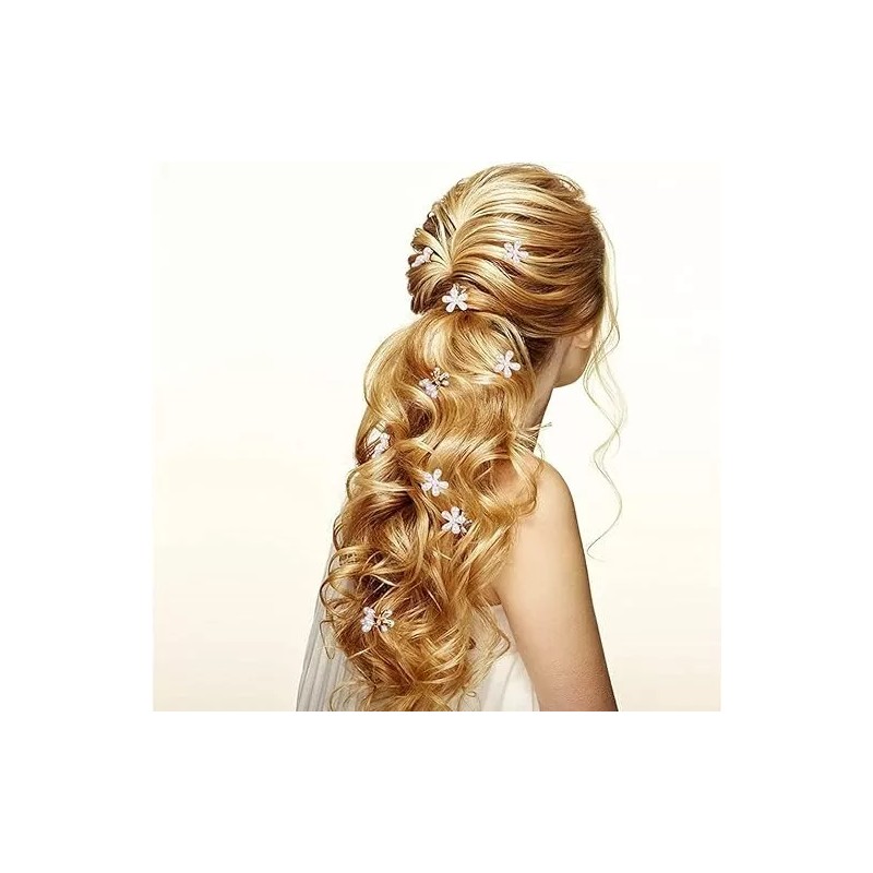 TO 10 Clips De Garra Pelo Con Perlas Pequeñas Diseño