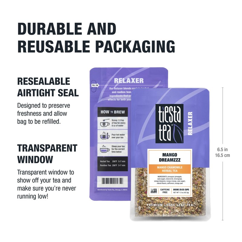 Tiesta Tea - Mango Dreamzzz Chamomile Loose Leaf Herbal Tea,