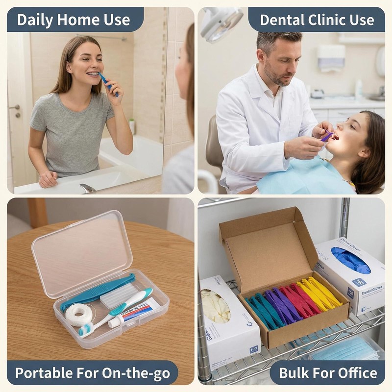 Orthodontic Rubber Bands Tool 100-Pack Disposable Elastic Braces Placer with
