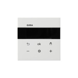 GIRA 5394112 System 3000 Room Temperature Controller BT Surface Switch Pure White Glossy