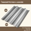 KITESSENSU Nonstick Baguette Pans for French Bread Baking, Perforated 4