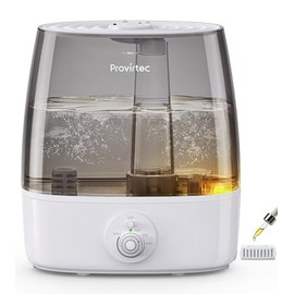 6.5L Stay Clean Tank Humidifier for Large Room, Low Maintenance, Top Fill Design, Ultra Quiet 65H Runtime, Cool Mist Ultrasonic for Bedroom, Home, Plants HC12