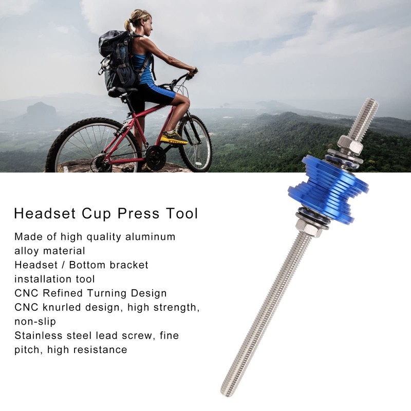 BuyWeek Bicycle Headset Cup Press Tool, Bicycle Bearing Press Bicycle