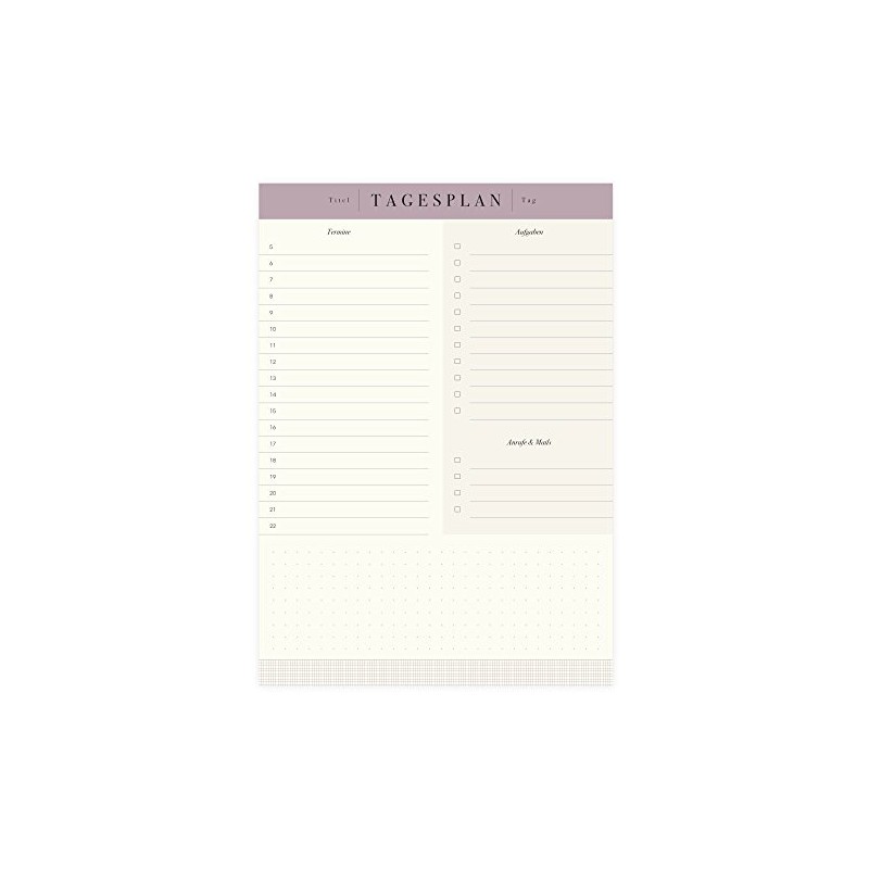 etmamu 656 Daily Planner Appointments Todo Pad A5 75 Sheets