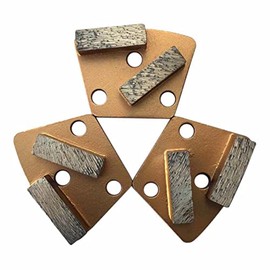 Trapezoidal Diamond Grinding Discs for Iron Horse, Warrior, XtremePolishing & ASL Grinders, 60/80 Grit, Soft Bond, Set of 3PCS