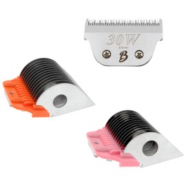 Bucchelli 30 Wide Blade & 32mm 38mm Wide Clipper Guard Attachment Set for A5 Series Clippers| Stainless Steel Blade for Professional Dog Groomers| Snap-On/Off Design Wide Guard Combs for Dog Grooming