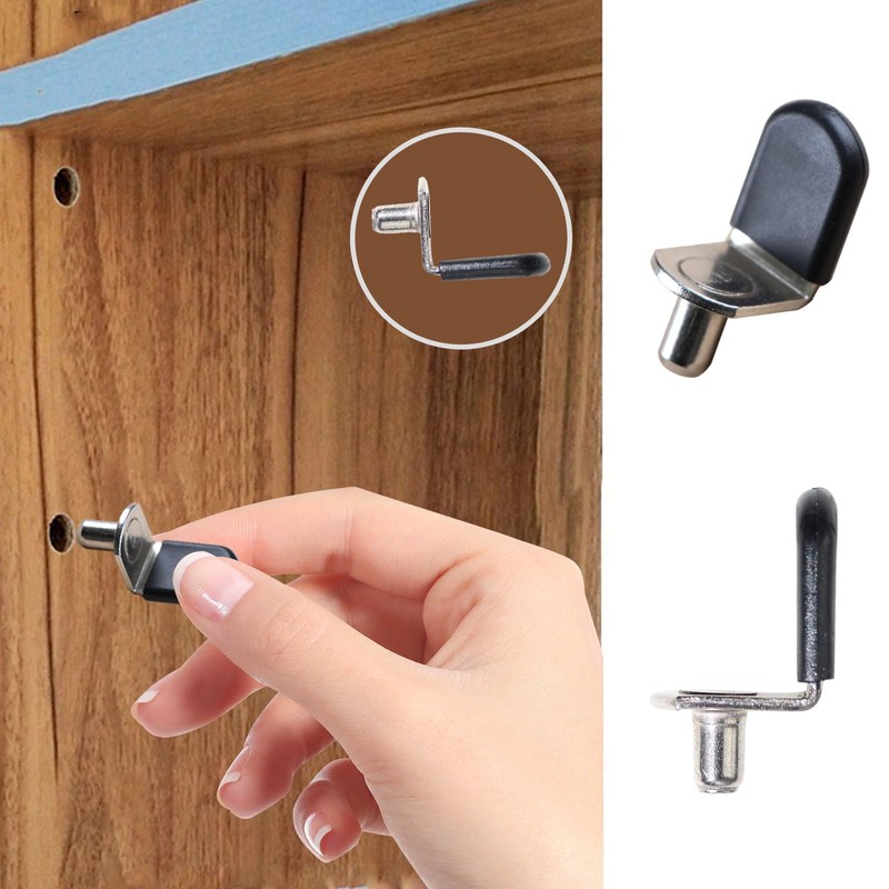 30 PCS Shelf Support Pegs with Protective Rubber Sleeve, Cupboard